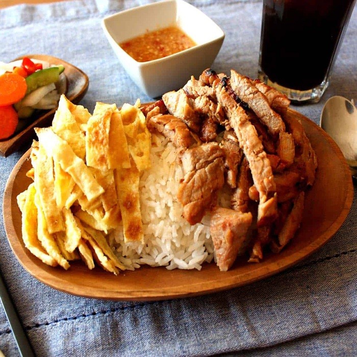 Bai Sach Chrouk – Grilled Pork with Rice — pork