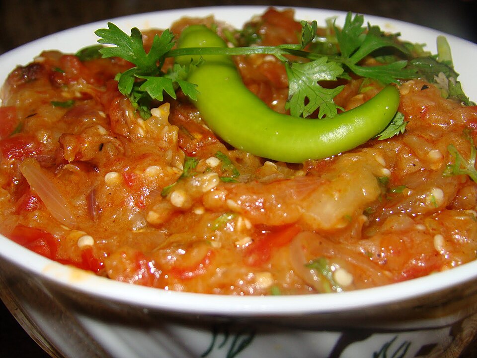 Baingan Bartha (South Indian Eggplant with Coconut and Chili) I — world recipes