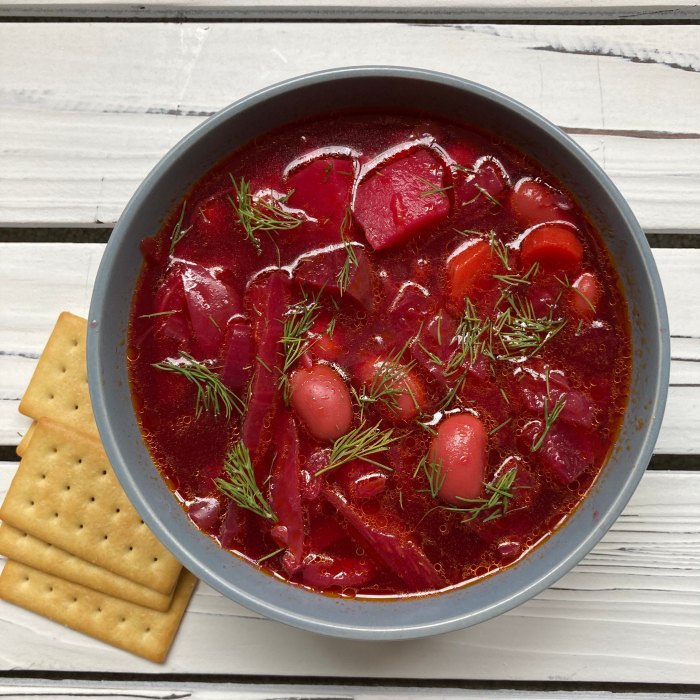 Beetroot Soup (Borscht) — a Ukraine dish