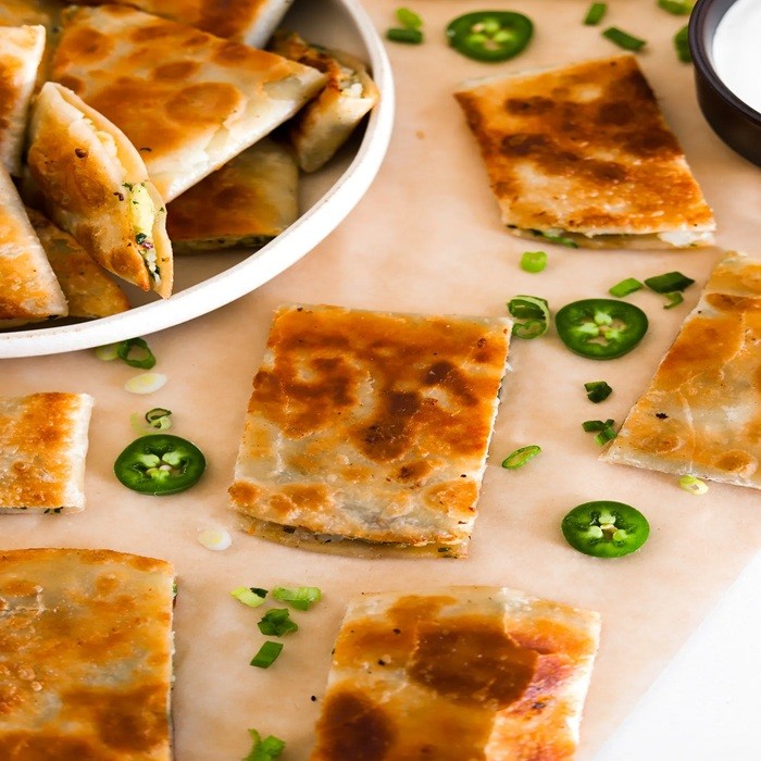 Bolani with Potato Filling — side