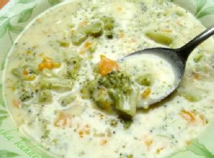 Broccoli with cheese soup — side dish