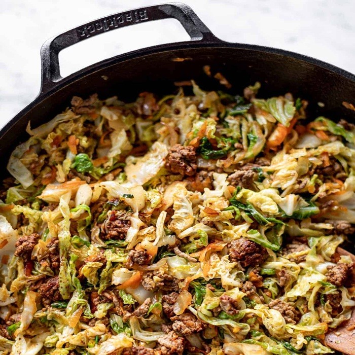 Cabbage with Ground Beef — beef