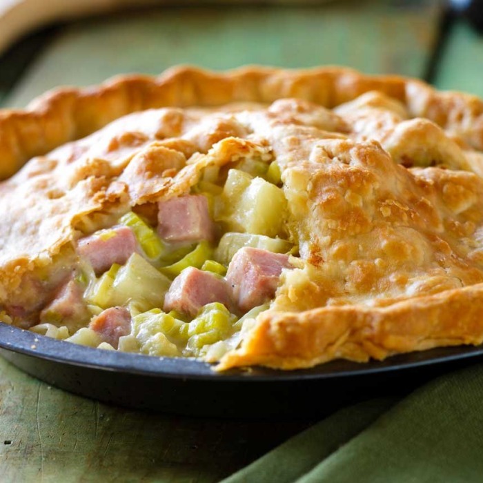 Chicken Ham and Leek Pie — a United Kingdom dish