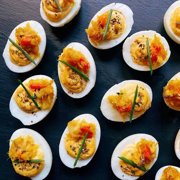 Codfish deviled eggs — seafood