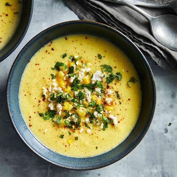 Creamy Corn Soup Recipe — vegetarian