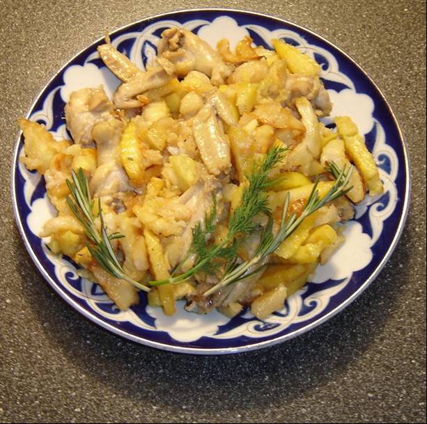 Fried Chicken and Fried Potatoes — world recipes