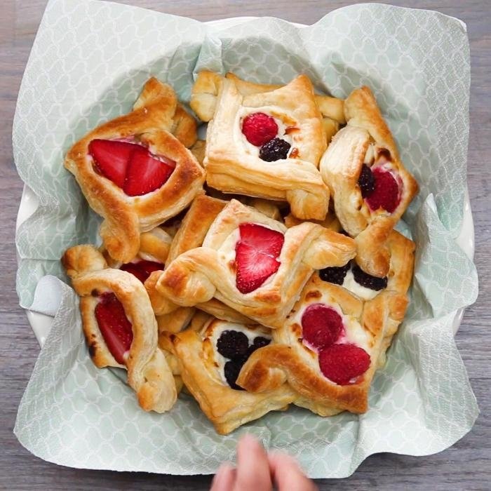 Fruit and Cream Cheese Breakfast Pastries — a United States dish