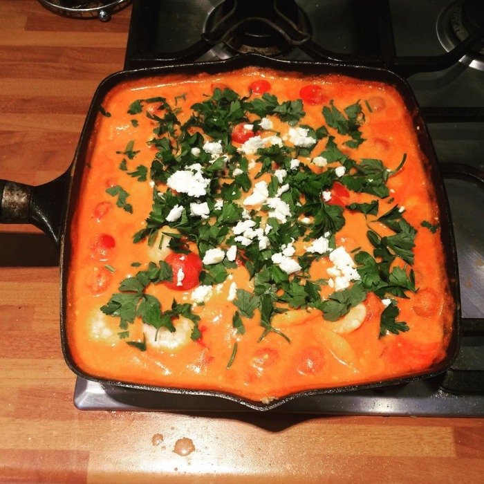 Garides Saganaki — a Greece dish