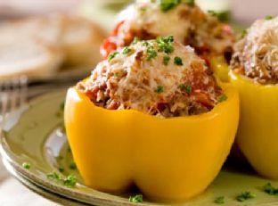 Ground Turkey Stuffed Peppers — lunch