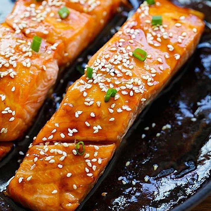 Honey Teriyaki Salmon — a Japan dish