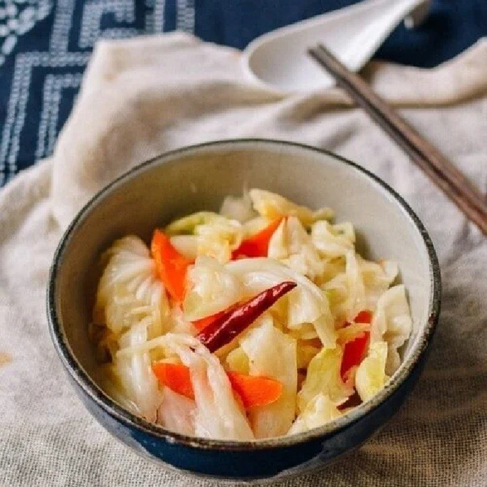Lao Som Pak Pickled Cabbage — side