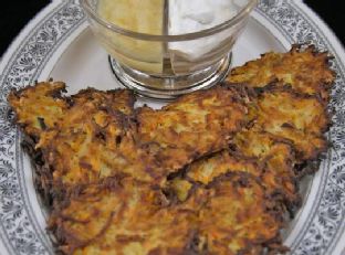Latkes; Fried Vegetable Pancakes from Europe and the Middle East — morning meal