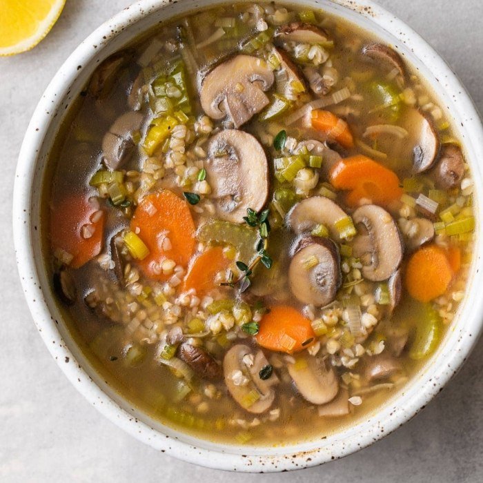 Mushroom soup with buckwheat — a Croatia dish
