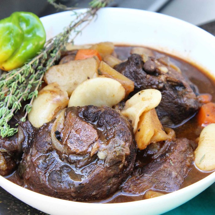 Oxtail with broad beans — a Jamaica dish