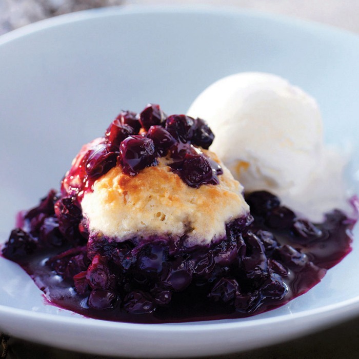 Peach & Blueberry Grunt — a United States dish
