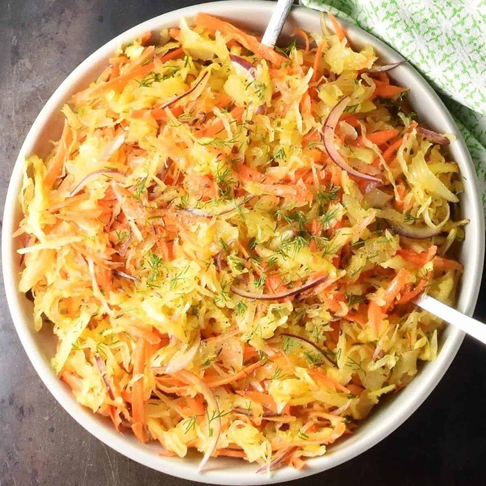 Sauerkraut and Fish Salad — seafood