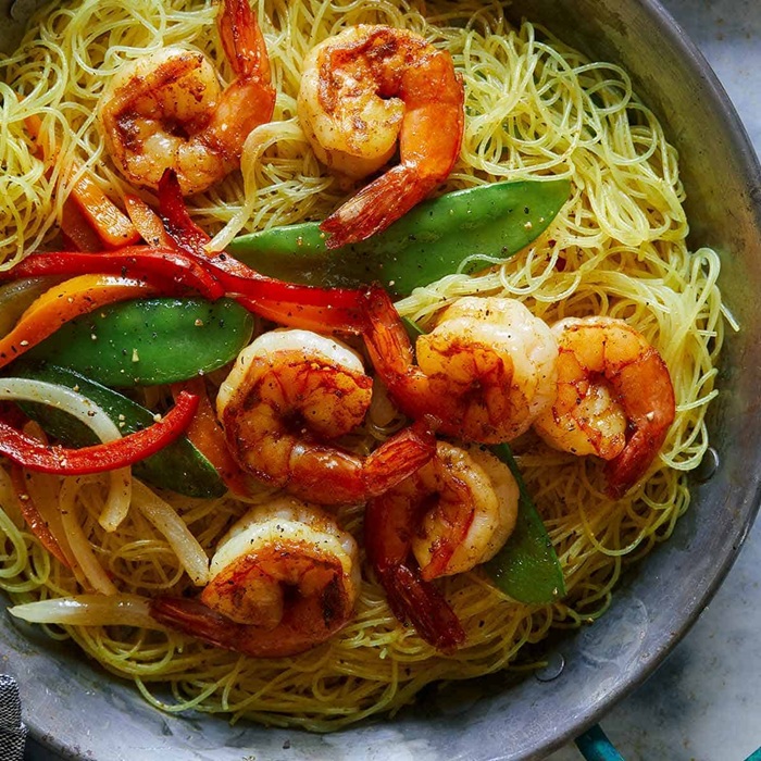 Singapore Noodles with Shrimp — a China dish