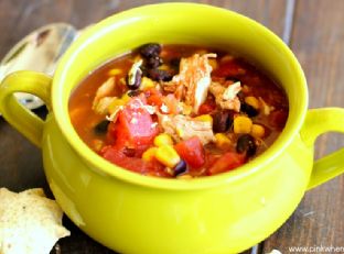 Slow Cooker Chicken Taco Soup — a Mexico dish