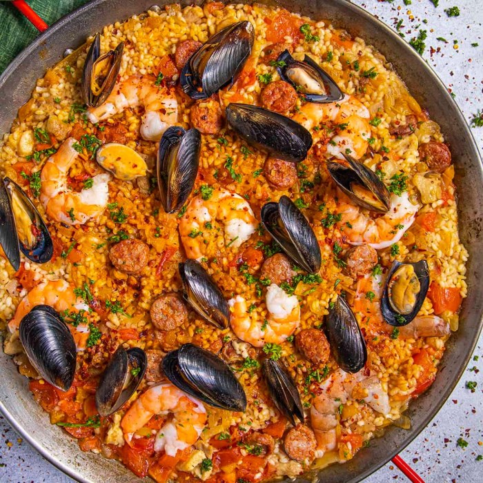 Spanish seafood rice — a Spain dish