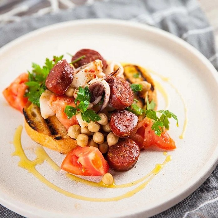 Squid, chickpea & chorizo salad — a Australia dish