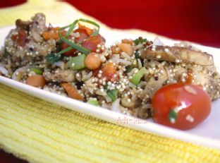 Stir Fried Quinoa, Brown Rice and Chicken Breast — lunch