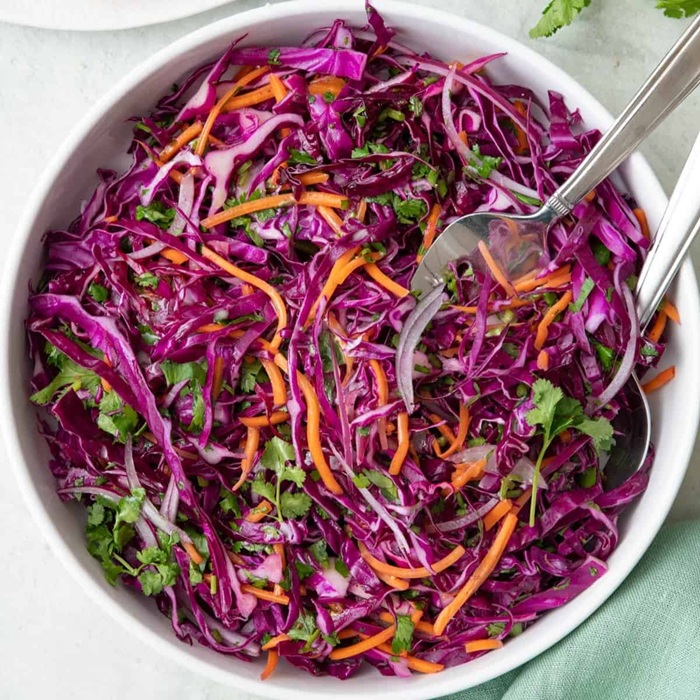 Tangy carrot, cabbage & onion salad — a Vietnam dish