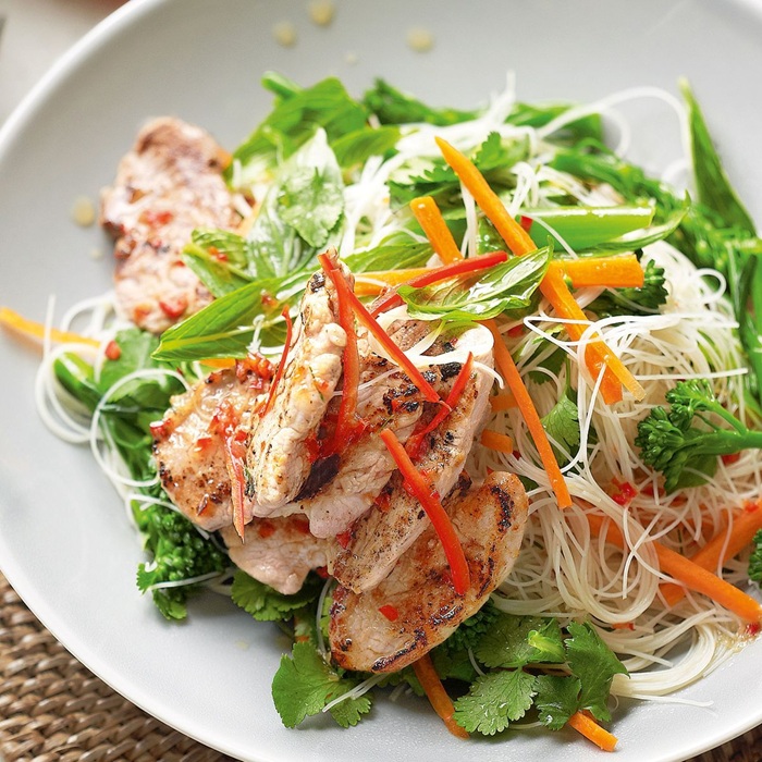 Thai rice noodle salad — a Thailand dish