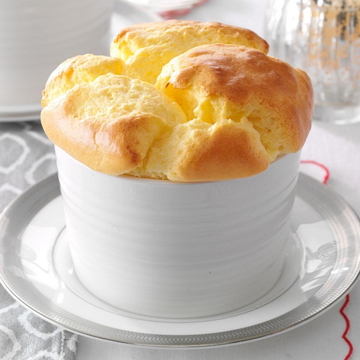 Three-cheese souffles — a France dish