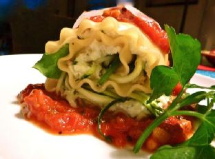 Veggie Lasagna Rolls with Peppery Pecorino Marinara — lunch